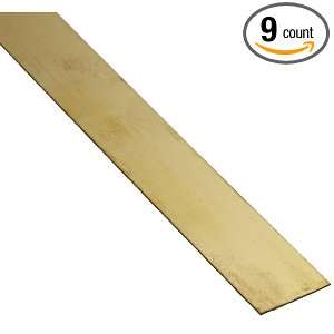 Brass C260 Strip, ASTM B36, 0.032 Thick, 1 Width, 12 Length (Pack 