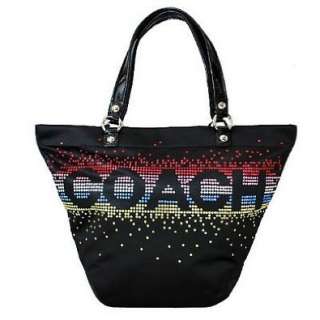  Coach Signature Rhinestone Says COACH Tote Style Handbag 