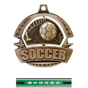   Soccer Medals M 720S BRONZE MEDAL/TURBO RIBBON 2.25
