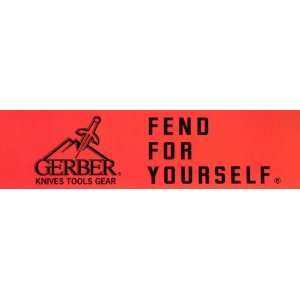   Bumper Sticker   Gerber Logo Fend For 22 32010