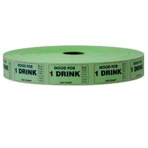 The Coin Tainer Co. Good For One Drink Single Ticket Roll 