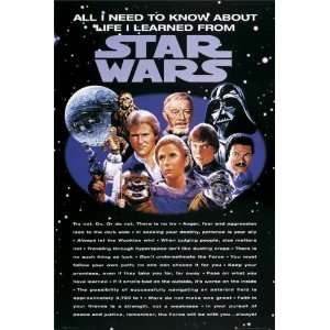   Poster ~ All I Need to Know in Life I Learned From Star Wars~ Exclu