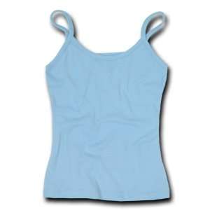  Womens LITE BLUE 30S Baby Rib Spag. String LARGE 