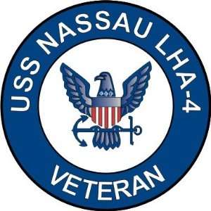  US Navy USS Nassau LHA 4 Ship Veteran Decal Sticker 3.8 