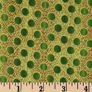   Wide Visual Arts Dots Moss Fabric By The Yard: Arts, Crafts & Sewing