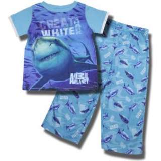  Animal Planet Great White Shark 2 piece pajama set 
