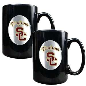  USC Trojans 2 Piece Coffee Mug Set: Sports & Outdoors
