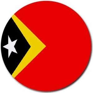  East Timor Flag Round Mouse Pad: Office Products