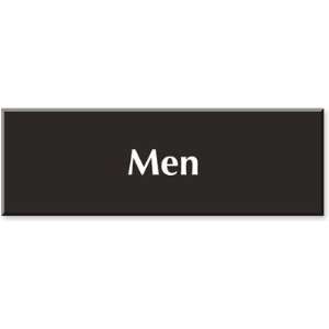 Men Outdoor Engraved Sign, 12 x 4 Office Products