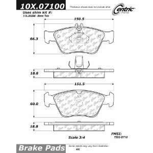  Centric Parts, 100.07100, OEM Brake Pads Automotive