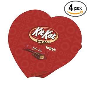 Kit Kat Valentines Miniatures, 8 Ounce Heart Boxes (Pack of 4)