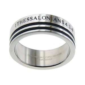  Guys Stainless Steel 1 Thessalonians 4:3 Ring: Jewelry