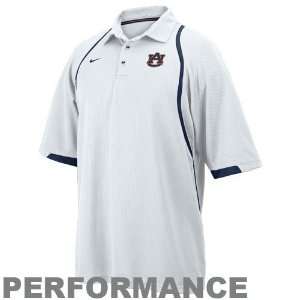  Nike Auburn Tigers White Preseason Dri FIT Polo: Sports 