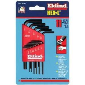  Eklind Tool 269 10111 11Pc. L Wrench Hex Key Set Short 