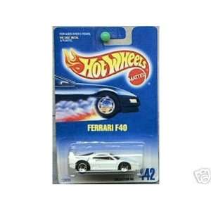   1996 1:64 Scale White Ferrari F40 Die Cast Car #442: Toys & Games