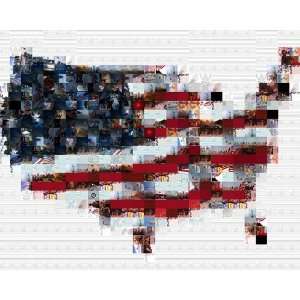  US Flag Map Wallpaper 1280x1024: Patio, Lawn & Garden