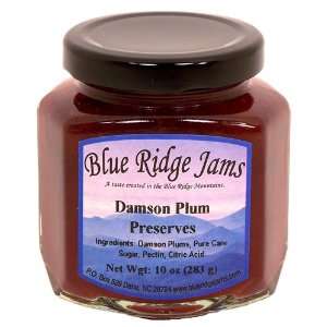 Blue Ridge Jams Damson Plum Preserves, Set of 3 (10 oz Jars)  
