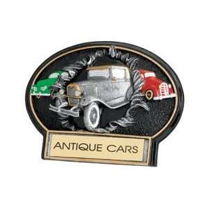 : Car Racing Plaques   Hand painted resin with beautiful antique cars 