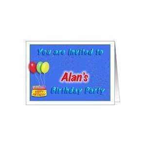  Alans Birthday, Invitation to the Party Card: Toys 