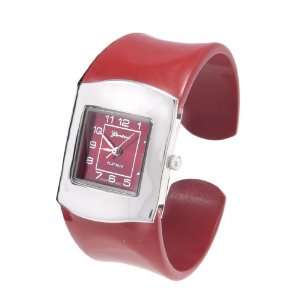  Geneva Platinum Red Band Bangle Watch: Jewelry
