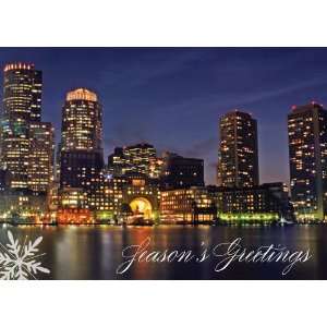  City Lights At Rowes Wharf Holiday Cards: Home & Kitchen