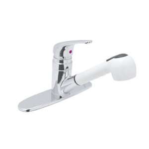   Huntington Chrome White 8 Pull Out Kitchen Faucet: Kitchen & Dining