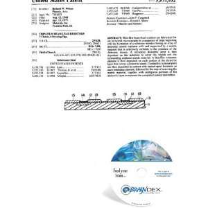  NEW Patent CD for THIN FILM BEAM LEAD RESISTORS 