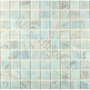   Blue Gem Solid Glossy Glass Tile   13910: Home Improvement