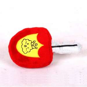  Happy Puppy Plush Dog Toy   Car Key Toy   Color Red Pet 