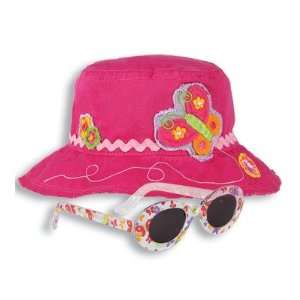  Butterfly Bucket Hat and Sunglasses Set: Baby