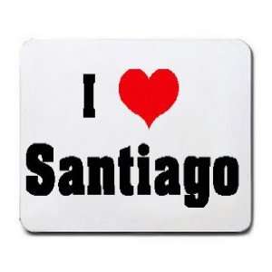  I Love/Heart Santiago Mousepad: Office Products