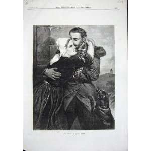  1870 War Reunited Man Woman Soldier Edouard Dubufe Art 