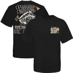 UCF Knights Black 2010 Football Schedule Tailgate T shirt:  