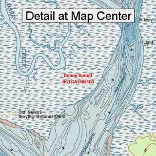 USGS Topographic Quadrangle Map   Doboy Sound, Georgia 