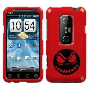  HTC EVO 3D BLACK JACK ON A RED HARD CASE COVER: Everything 