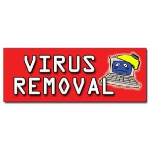    VIRUS REMOVAL DECAL sticker computer repair fix pc 