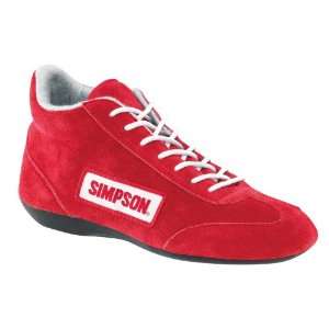  Simpson Racing 27900RD The Lowtop Red Size 9 SFI Approved 