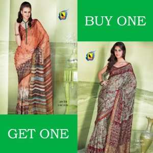  Exclusive Partywear Designer Printed Sarees BUY 1 GET 1 