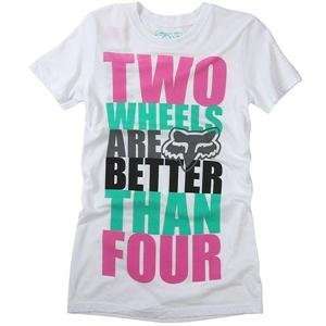  Fox Racing Womens Word Up T Shirt   Small/White 