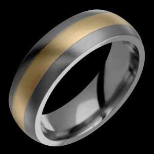  Corona   size 14.00 Titanium Ring with 14K Gold Center 