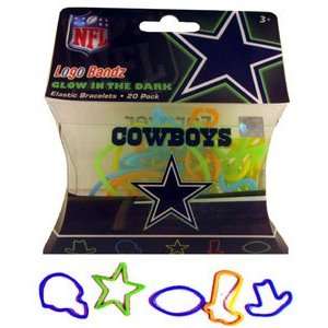    Dallas Cowboys Glow Football Logo Bandz Silly Bands: Toys & Games