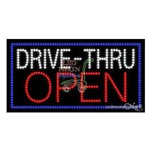  Drive Thru Open LED Sign 17 inch tall x 32 inch wide x 3.5 