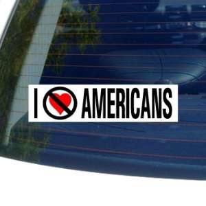  I Hate Anti AMERICANS   Window Bumper Sticker: Automotive
