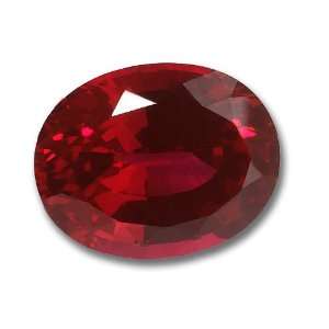   Oval Gem Quality Chatham Cultured Lab Grown Ruby .95 1.17 Ct. Jewelry