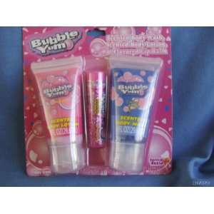  Bubble Yum Scented Body Wash, Body Lotion & Lip Blam 