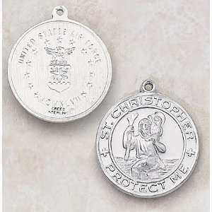  Sterling Silver Air Force Armed Forces Christian Catholic 