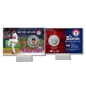  Yu Darvish Texas Rangers MLB Debut Silver Coin Card 
