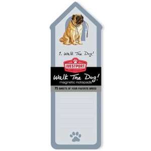  WALK THE DOG Magnetic Pug Notepad: Arts, Crafts & Sewing
