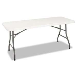   Folding Table, 72w x 30d x 29 1/4h, White/Pewter: Everything Else