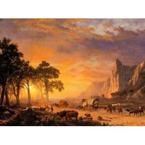  OREGON TRAIN BY ALBERT BIERSTADT 1869 CANVAS REPRO